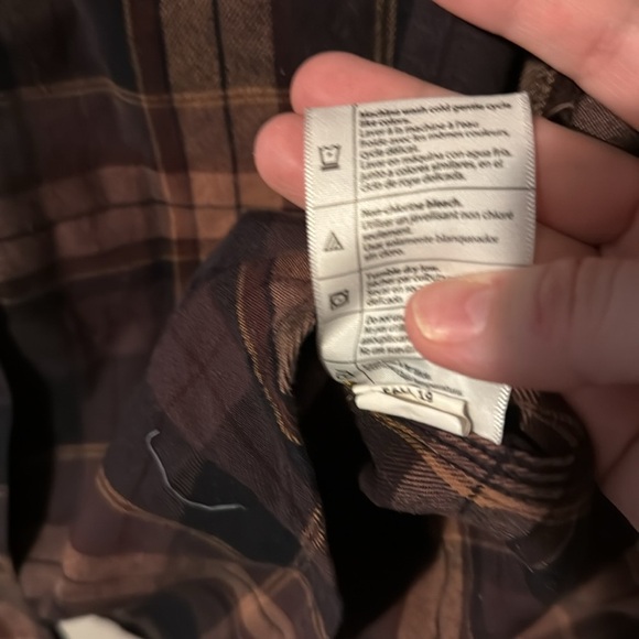 Carhartt Brown Women’s Plaid Button Up Size Small(4/6) Front Pockets EUC Cotton - Picture 13 of 13
